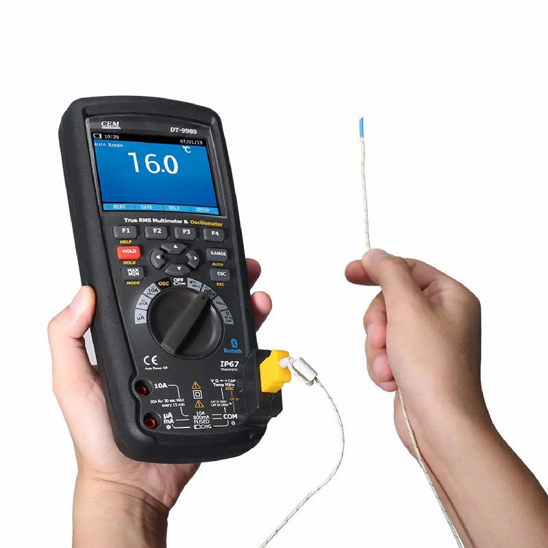 CEM DT-9989 True RMS Industrial Multimeter with TFT Color LCD Display Oscillographic Multimeter Digital Display CEM DT-9989 True RMS Industrial Multimeter with TFT Color LCD Display Oscillographic Multimeter Digital Display